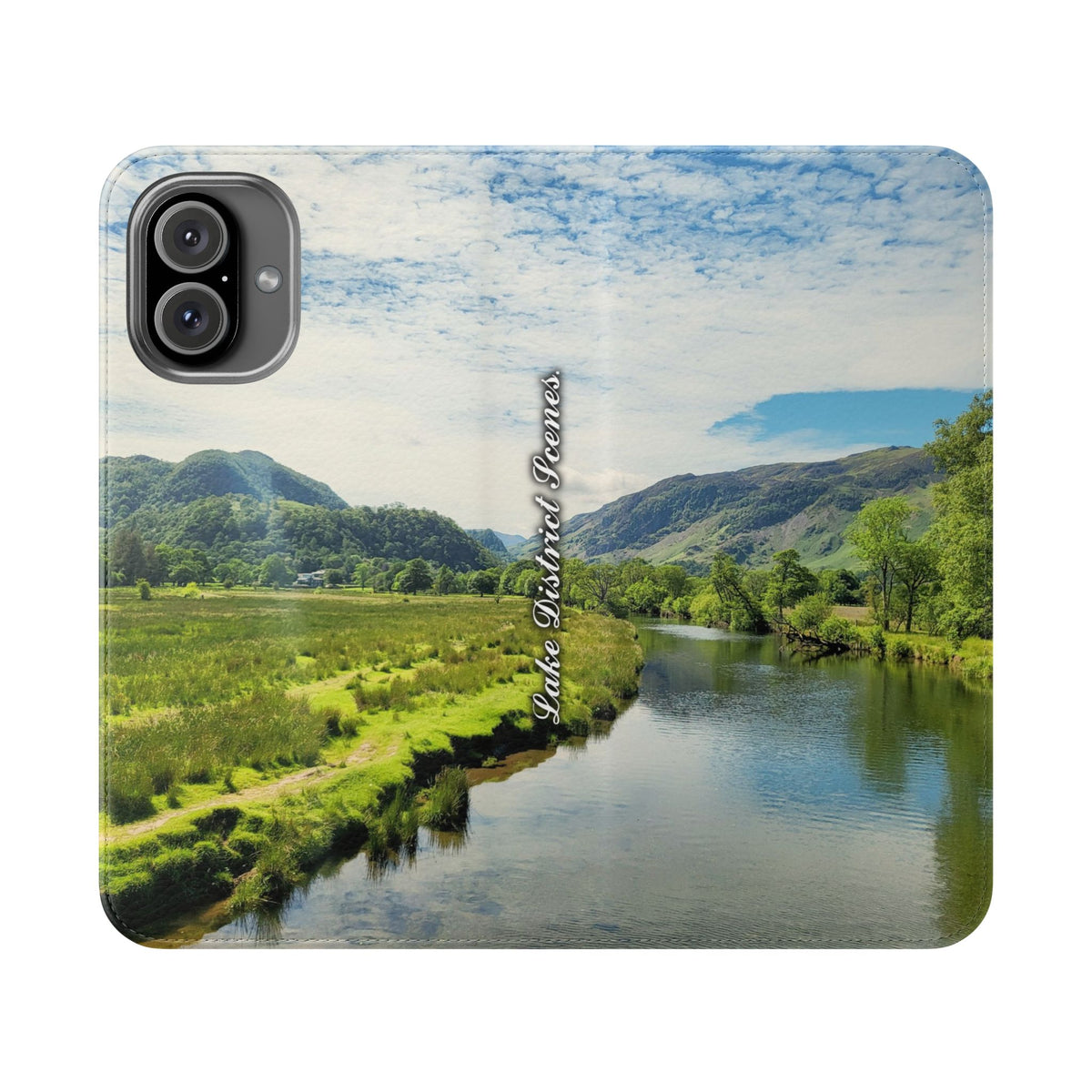 Lovely water Flip Phone Case — Nature Wallet Cover with Card Slots