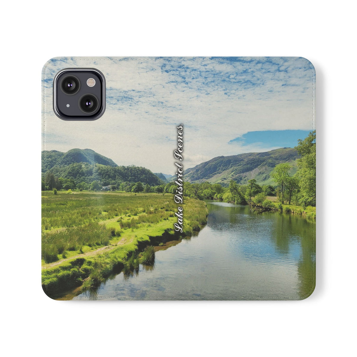 Lovely water Flip Phone Case — Nature Wallet Cover with Card Slots