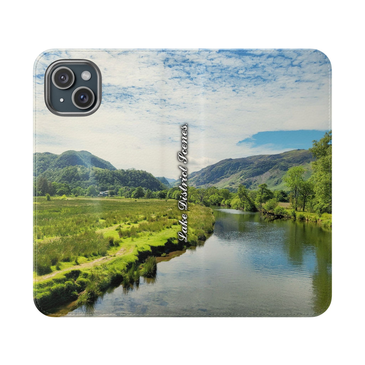 Lovely water Flip Phone Case — Nature Wallet Cover with Card Slots