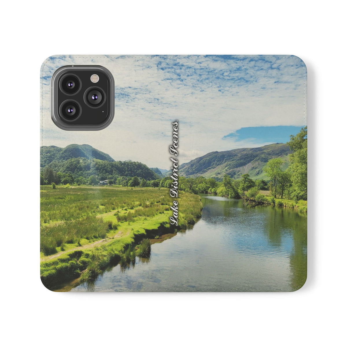 Lovely water Flip Phone Case — Nature Wallet Cover with Card Slots