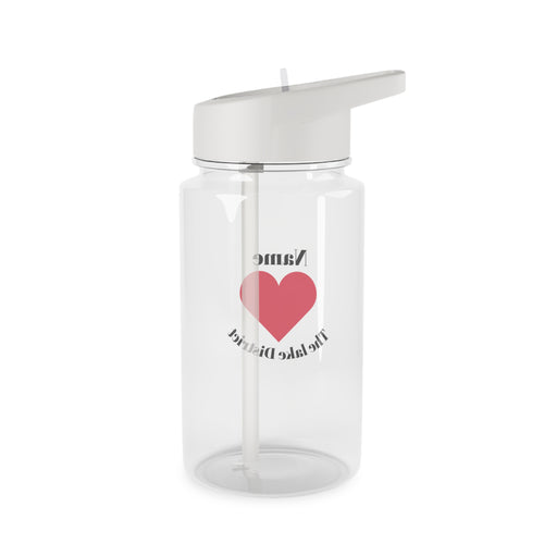 Clear Tritan Water Bottle – 16.9oz with Foldable Straw