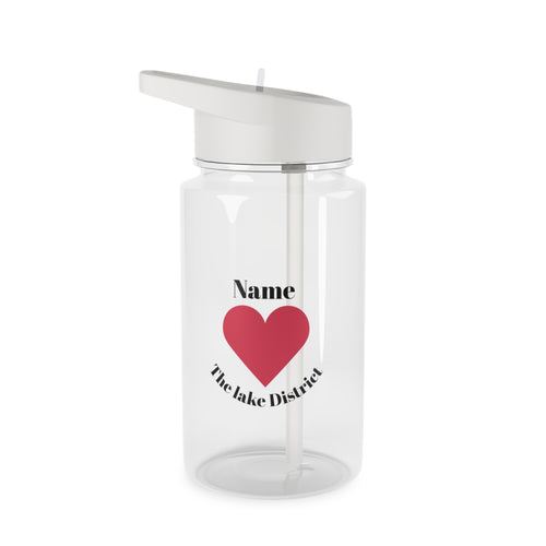Clear Tritan Water Bottle – 16.9oz with Foldable Straw