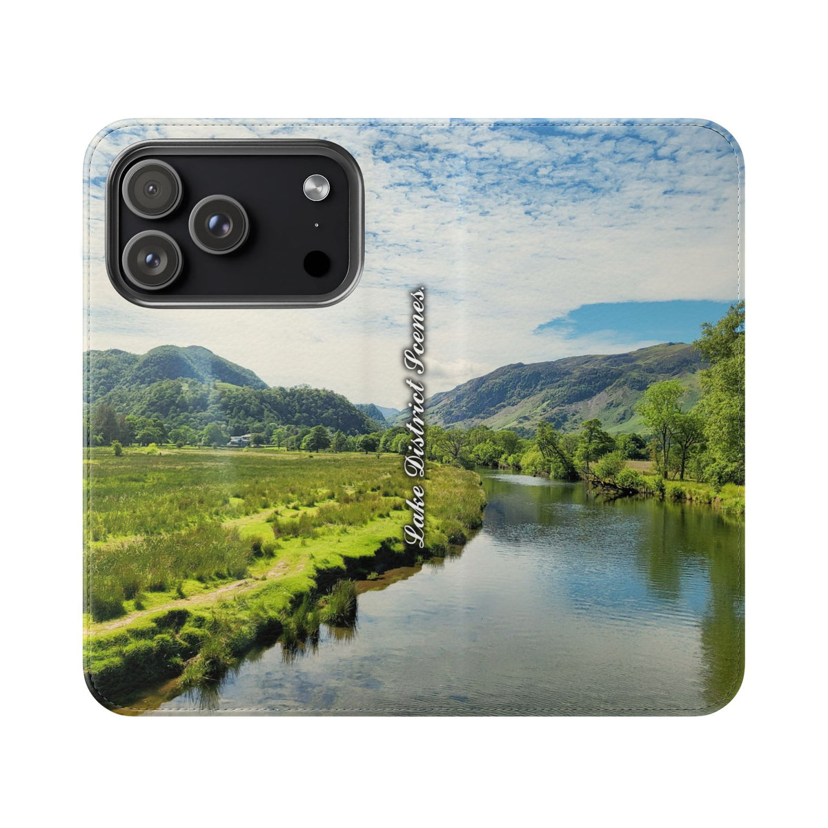 Lovely water Flip Phone Case — Nature Wallet Cover with Card Slots