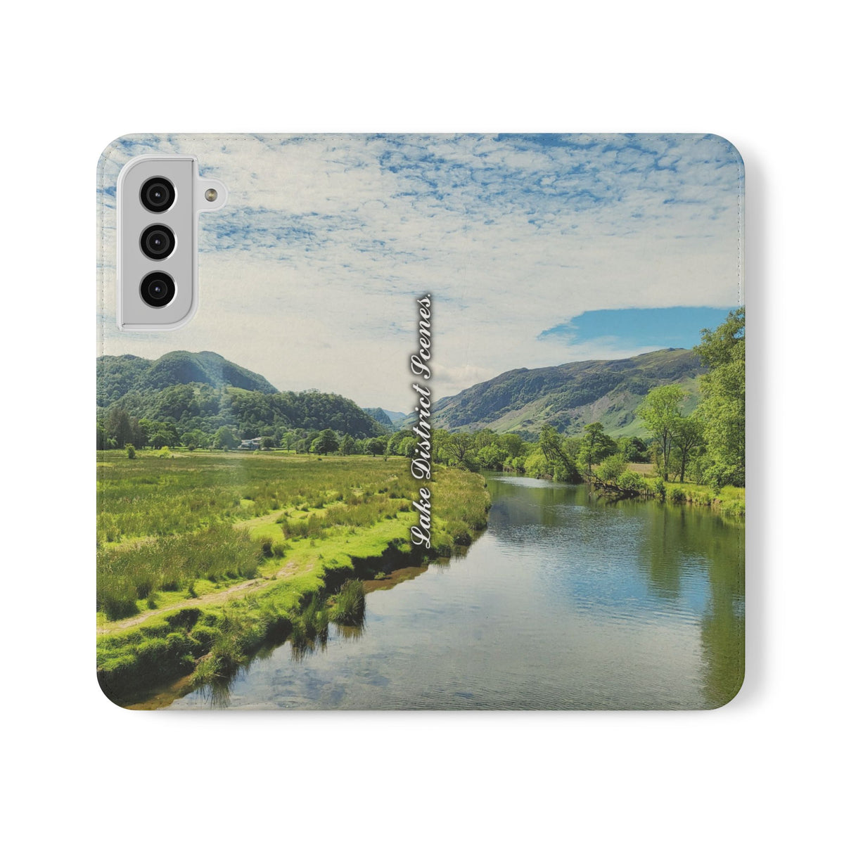 Lovely water Flip Phone Case — Nature Wallet Cover with Card Slots