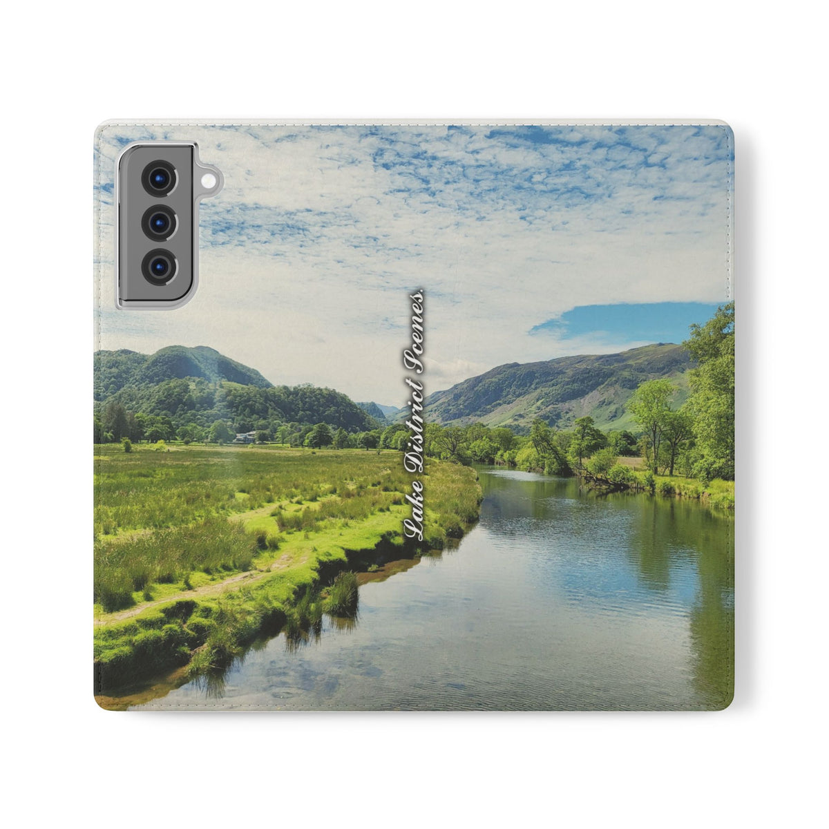 Lovely water Flip Phone Case — Nature Wallet Cover with Card Slots