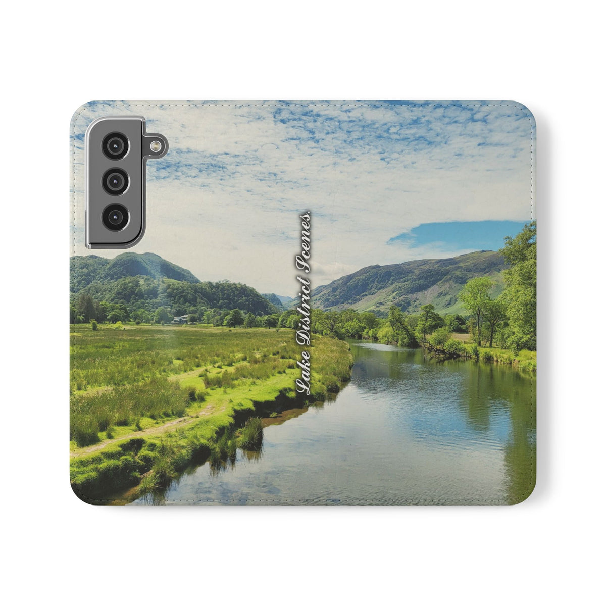 Lovely water Flip Phone Case — Nature Wallet Cover with Card Slots