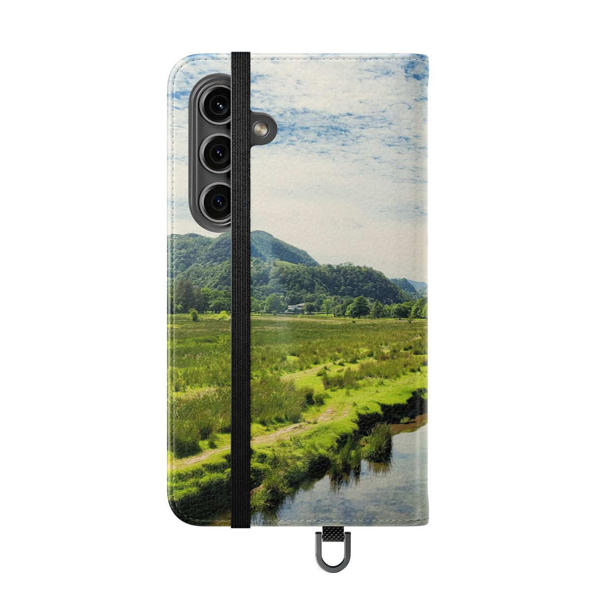 Lovely water Flip Phone Case — Nature Wallet Cover with Card Slots