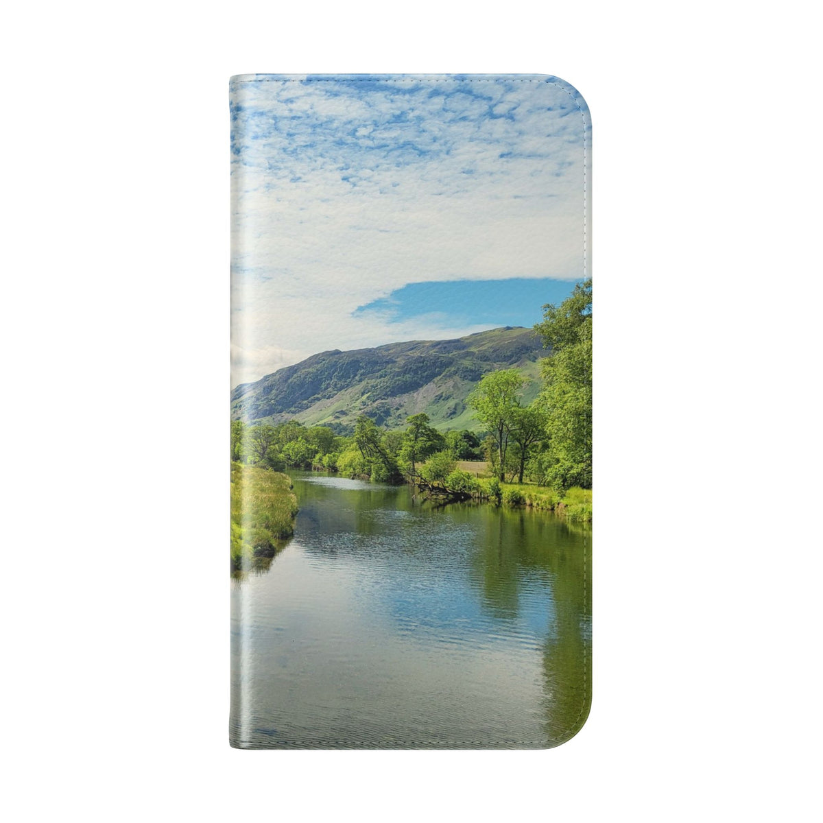 Lovely water Flip Phone Case — Nature Wallet Cover with Card Slots