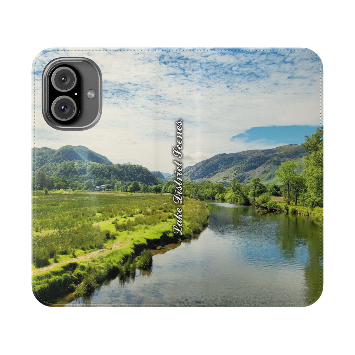 Lovely water Flip Phone Case — Nature Wallet Cover with Card Slots