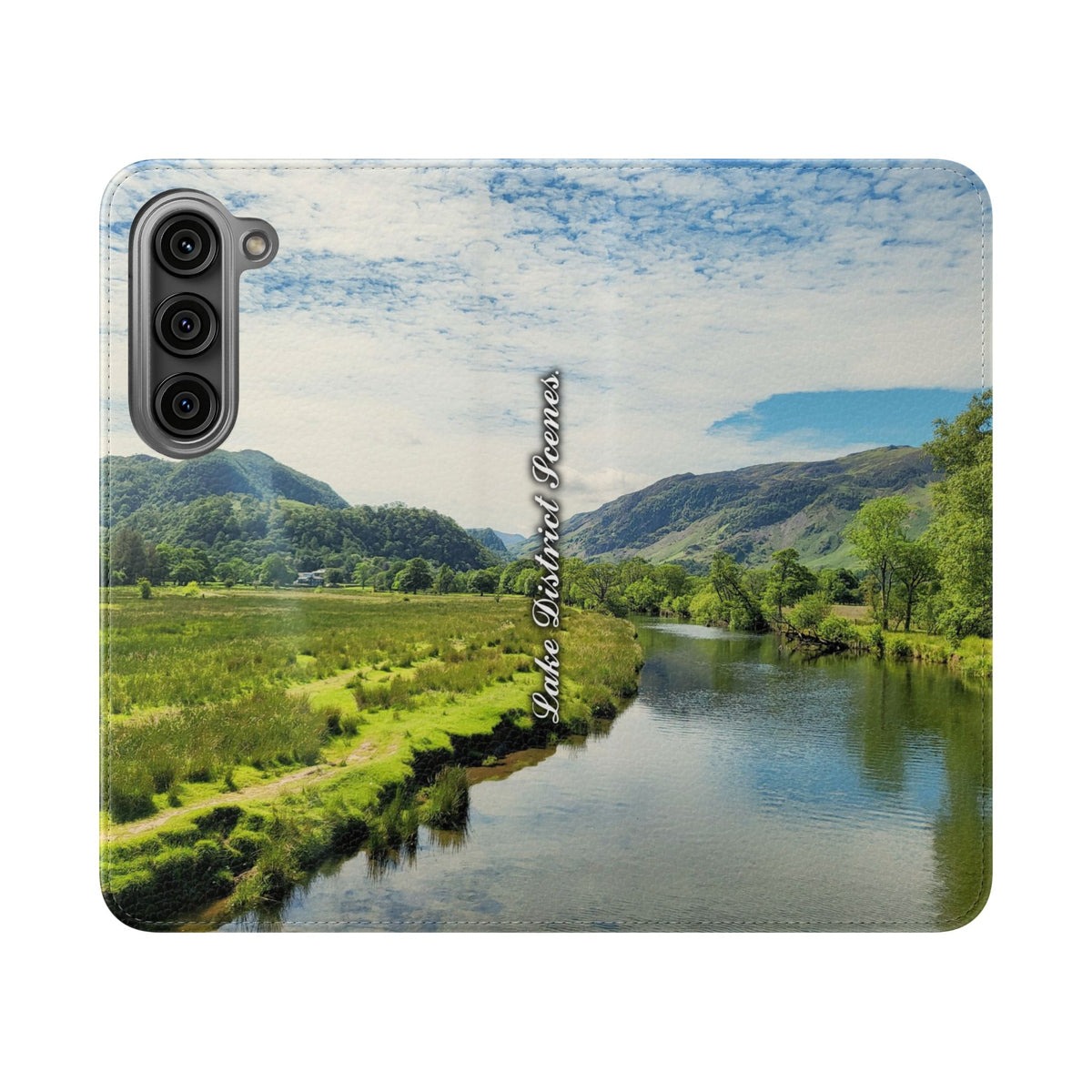 Lovely water Flip Phone Case — Nature Wallet Cover with Card Slots