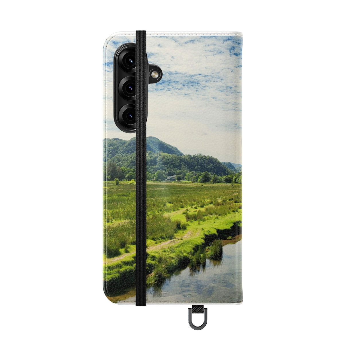 Lovely water Flip Phone Case — Nature Wallet Cover with Card Slots