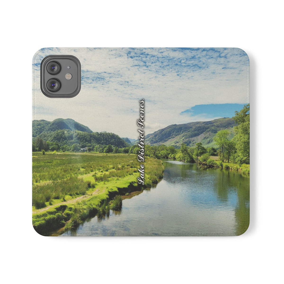 Lovely water Flip Phone Case — Nature Wallet Cover with Card Slots