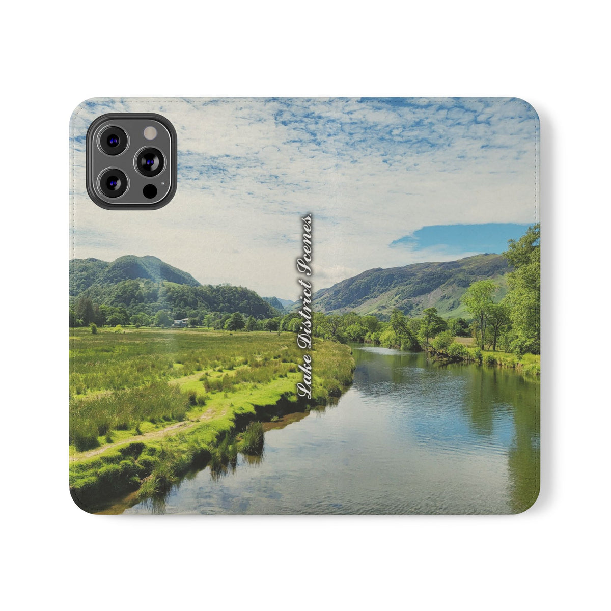 Lovely water Flip Phone Case — Nature Wallet Cover with Card Slots