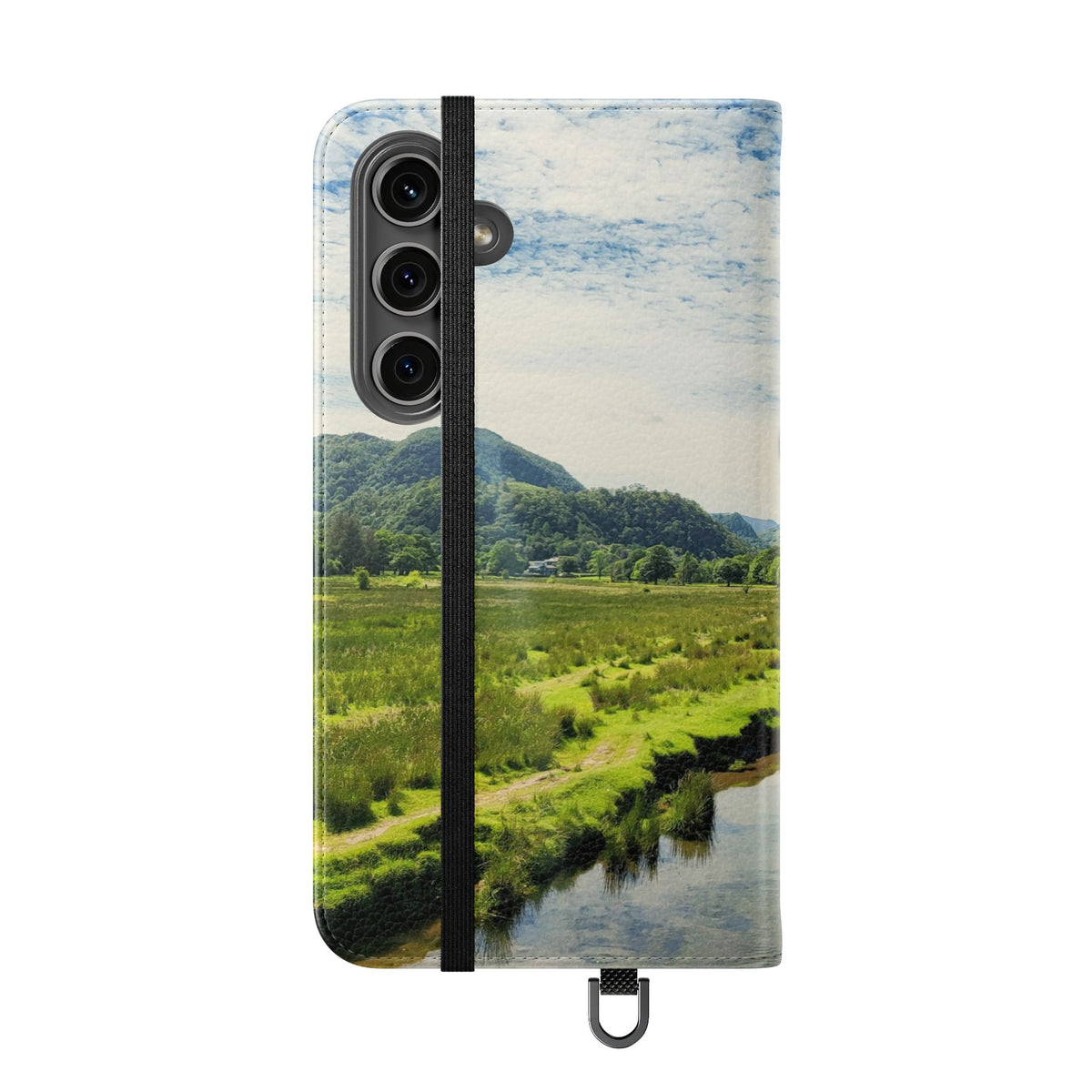 Lovely water Flip Phone Case — Nature Wallet Cover with Card Slots