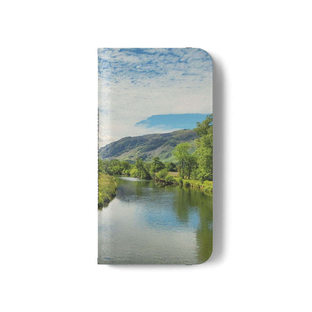 Lovely water Flip Phone Case — Nature Wallet Cover with Card Slots