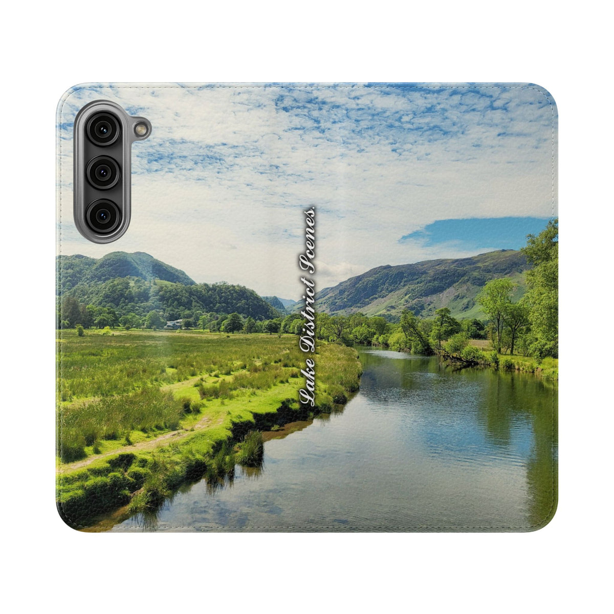 Lovely water Flip Phone Case — Nature Wallet Cover with Card Slots