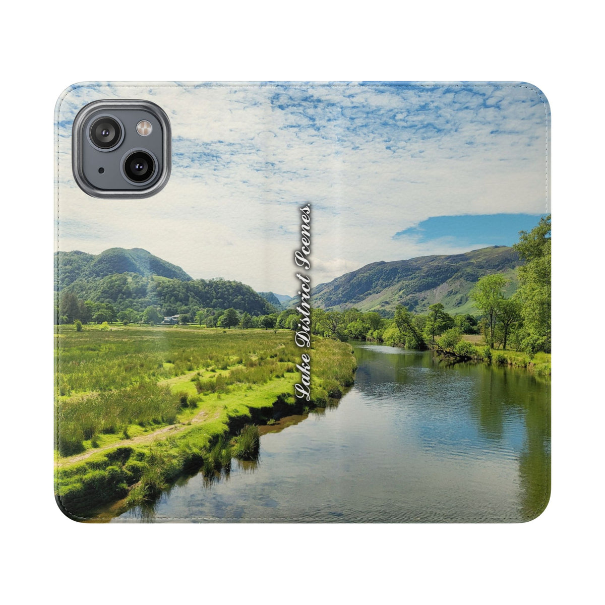 Lovely water Flip Phone Case — Nature Wallet Cover with Card Slots
