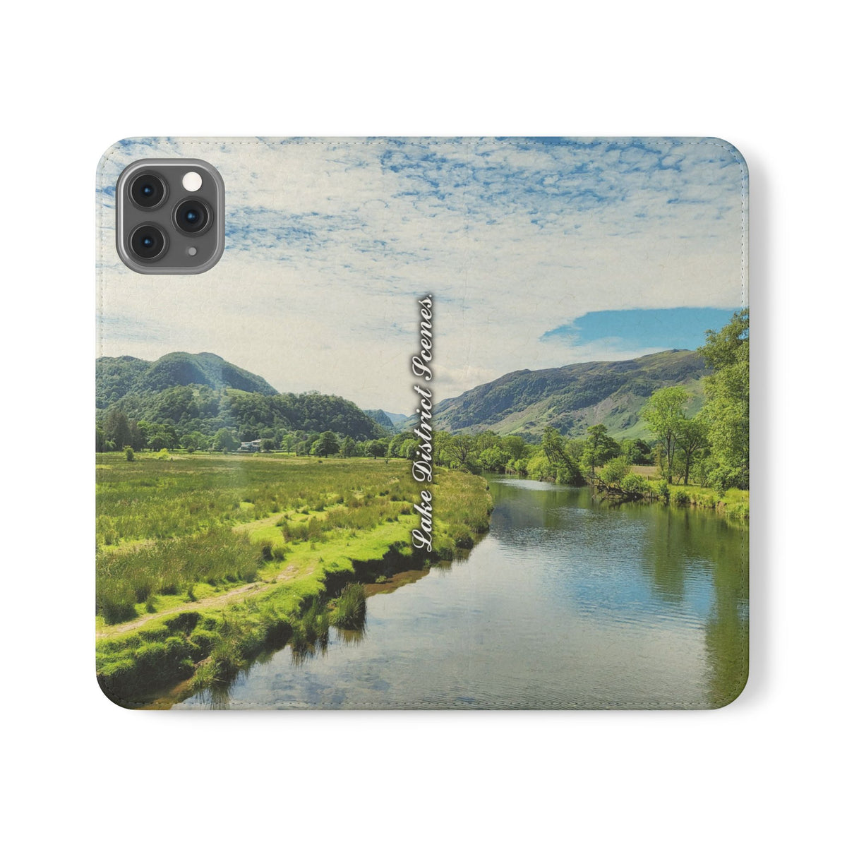 Lovely water Flip Phone Case — Nature Wallet Cover with Card Slots