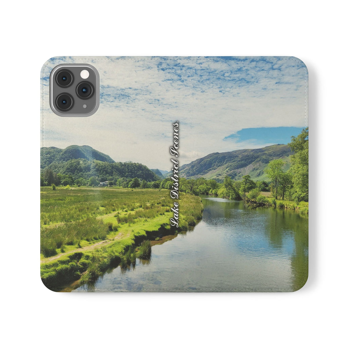 Lovely water Flip Phone Case — Nature Wallet Cover with Card Slots