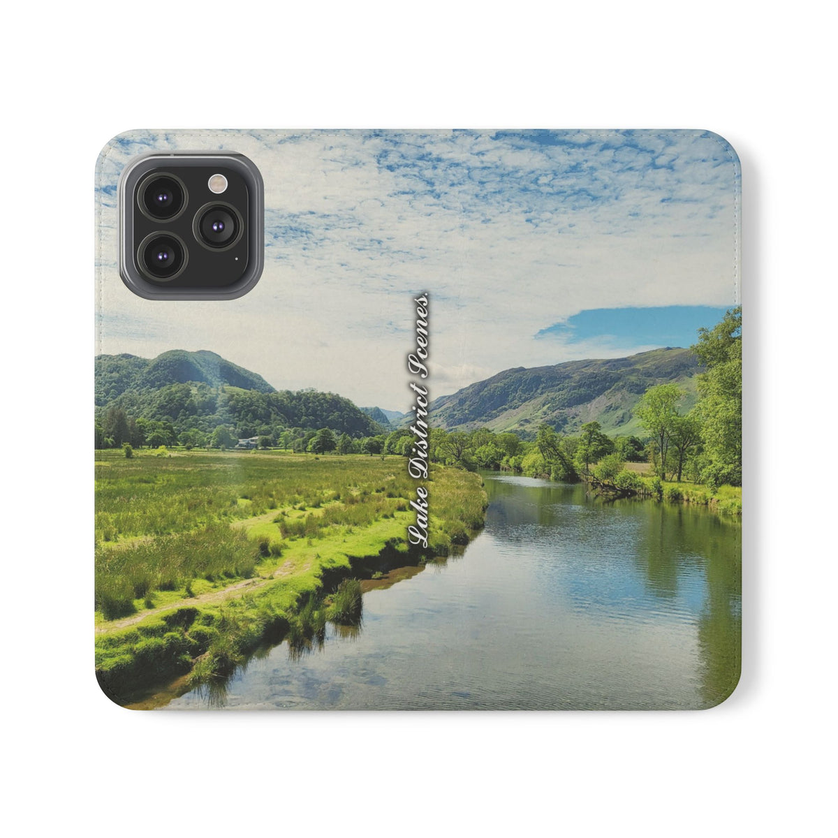 Lovely water Flip Phone Case — Nature Wallet Cover with Card Slots