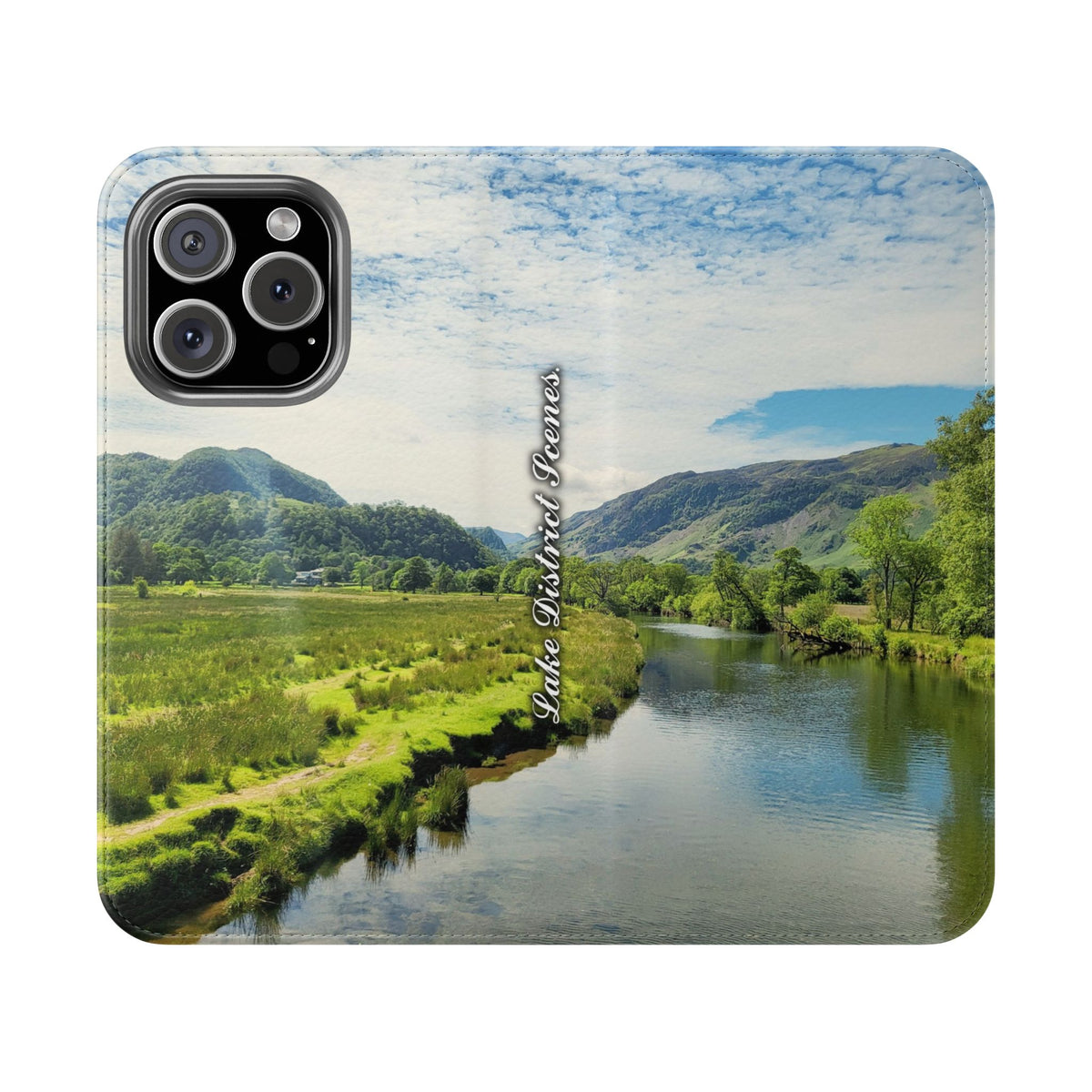 Lovely water Flip Phone Case — Nature Wallet Cover with Card Slots