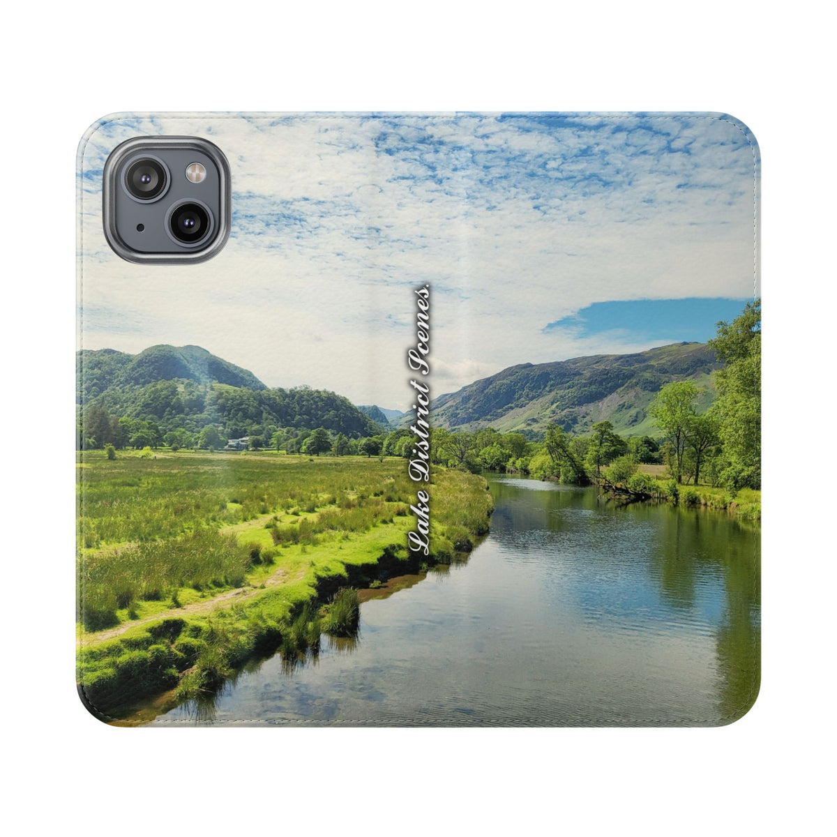 Lovely water Flip Phone Case — Nature Wallet Cover with Card Slots