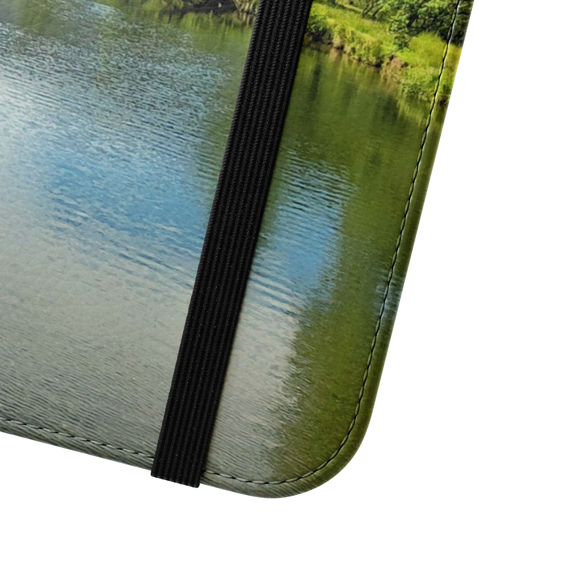 Lovely water Flip Phone Case — Nature Wallet Cover with Card Slots