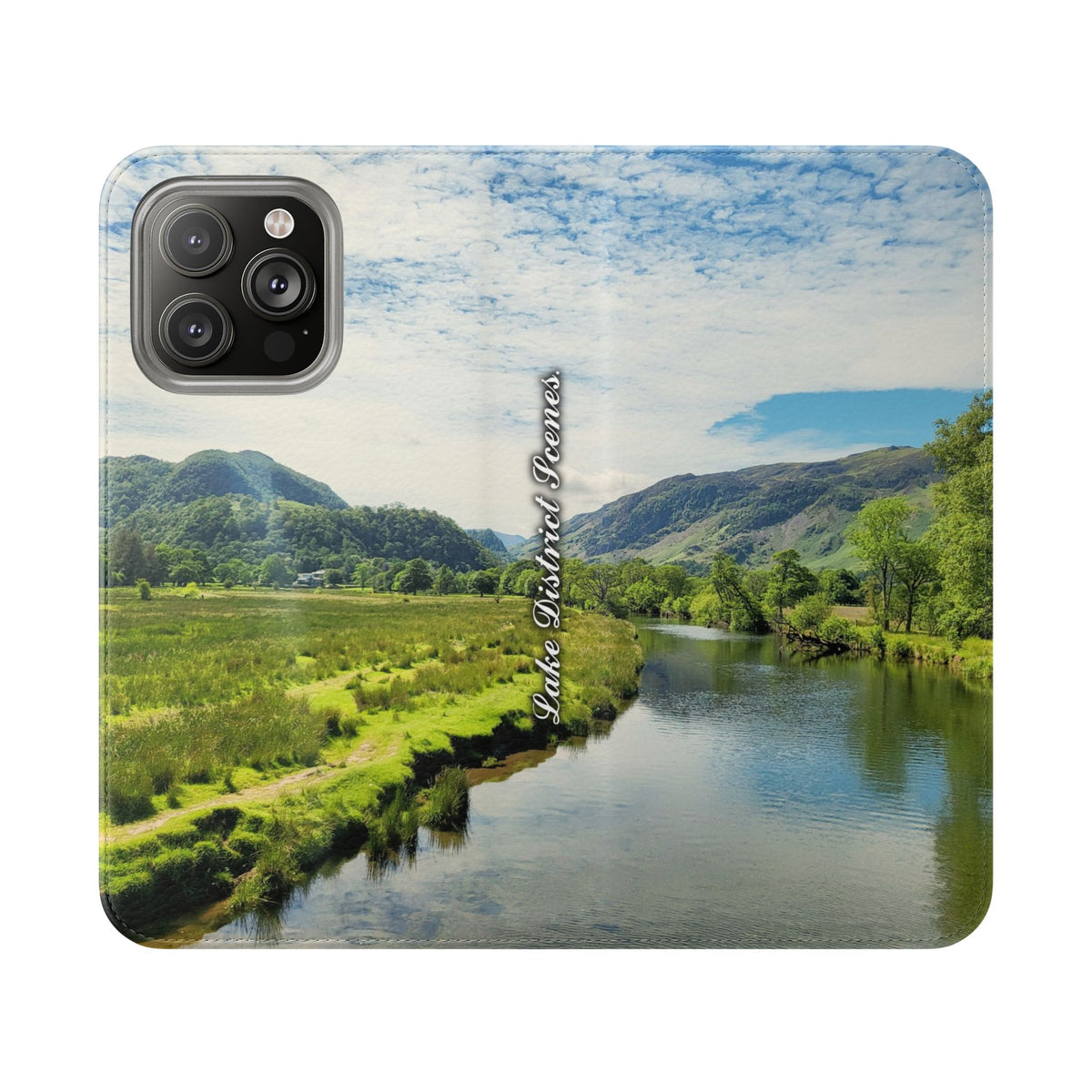 Lovely water Flip Phone Case — Nature Wallet Cover with Card Slots