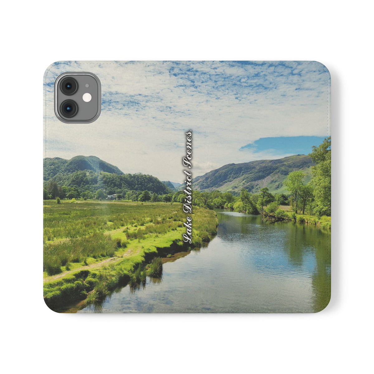 Lovely water Flip Phone Case — Nature Wallet Cover with Card Slots