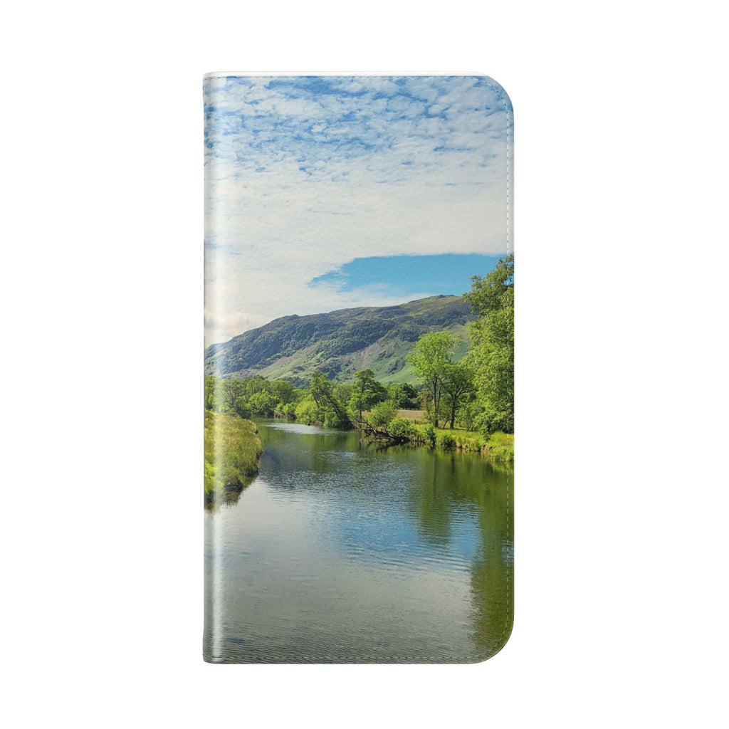 Lovely water Flip Phone Case — Nature Wallet Cover with Card Slots