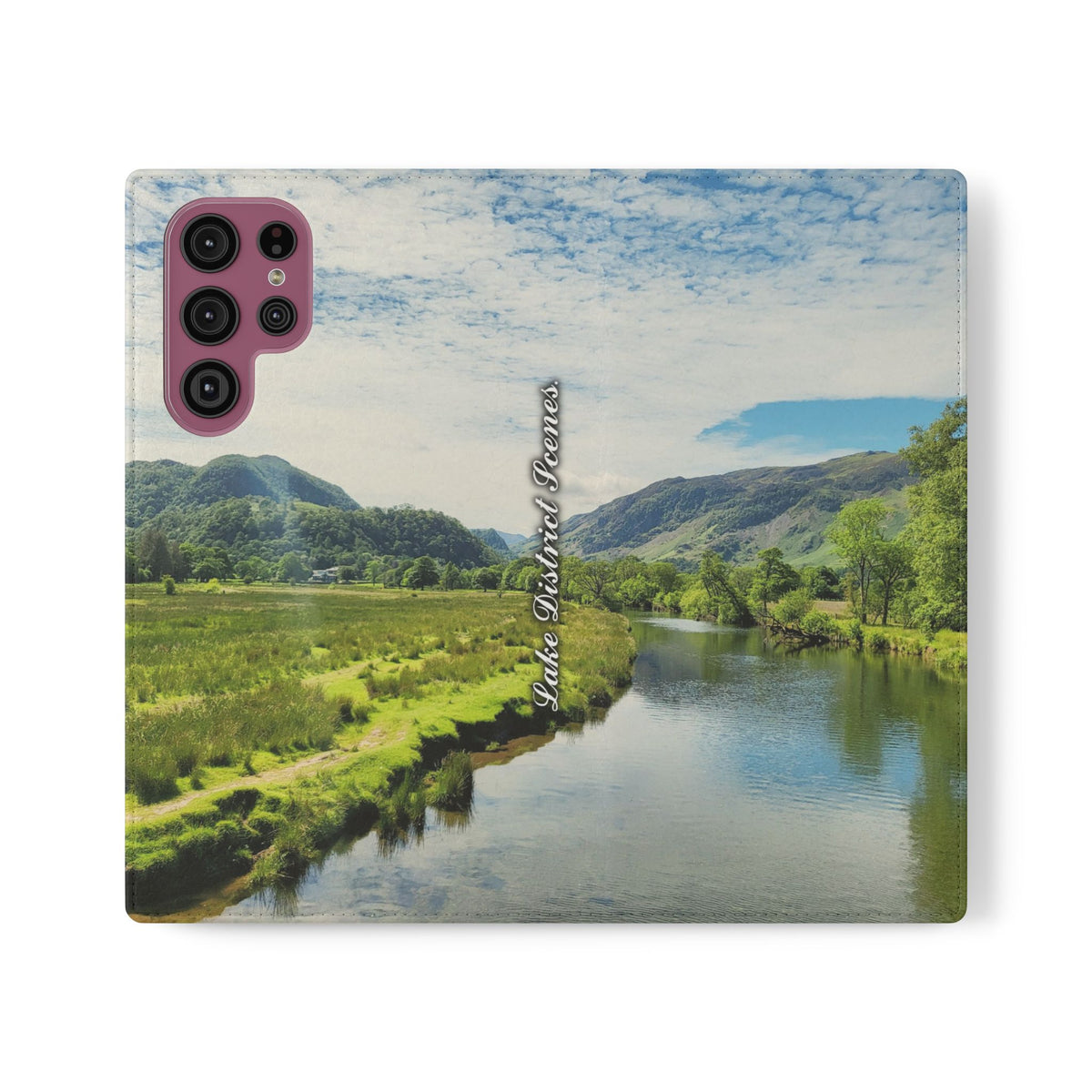 Lovely water Flip Phone Case — Nature Wallet Cover with Card Slots
