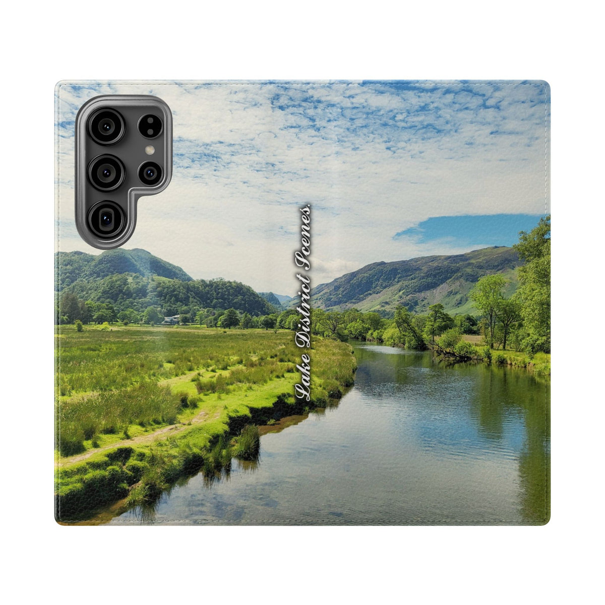 Lovely water Flip Phone Case — Nature Wallet Cover with Card Slots