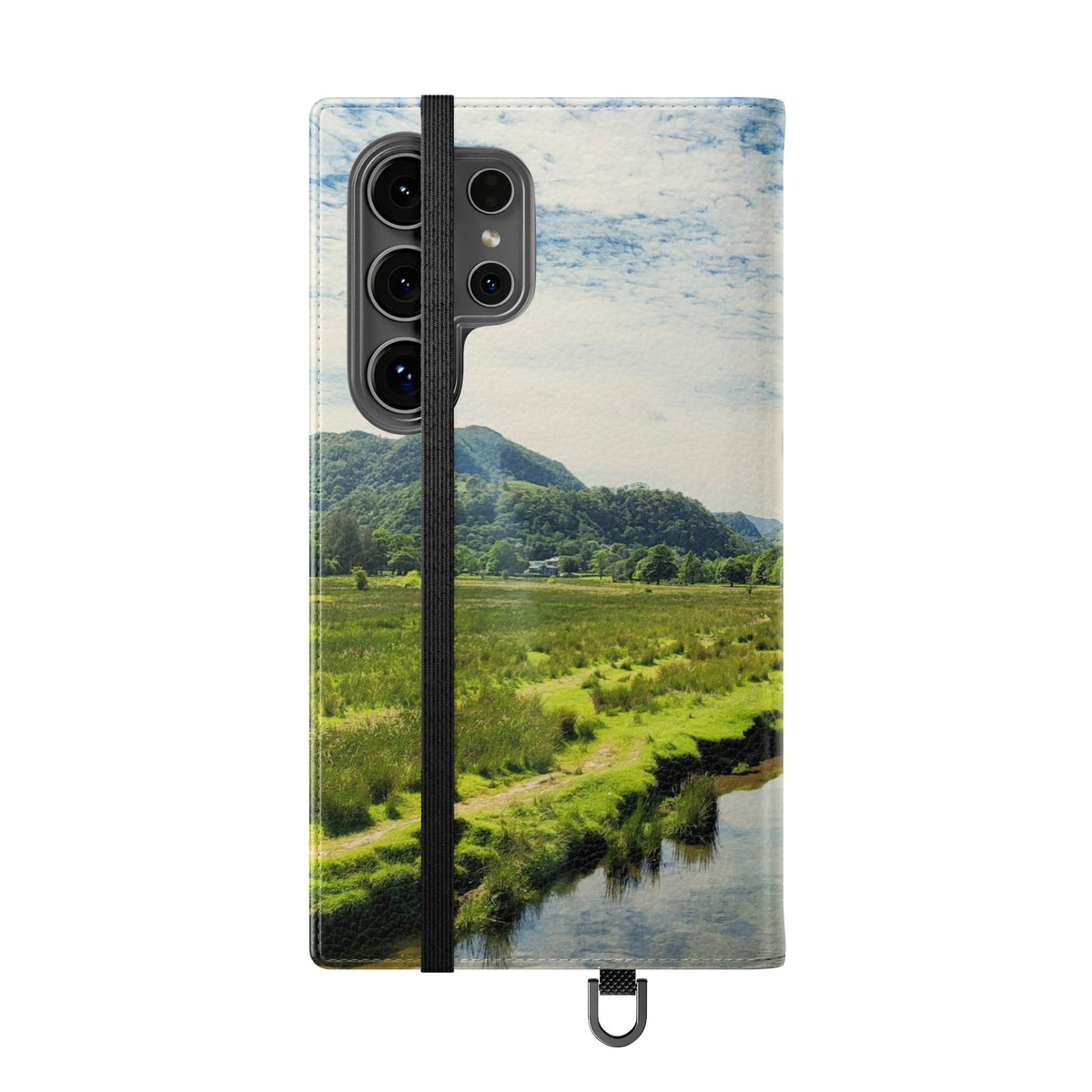 Lovely water Flip Phone Case — Nature Wallet Cover with Card Slots