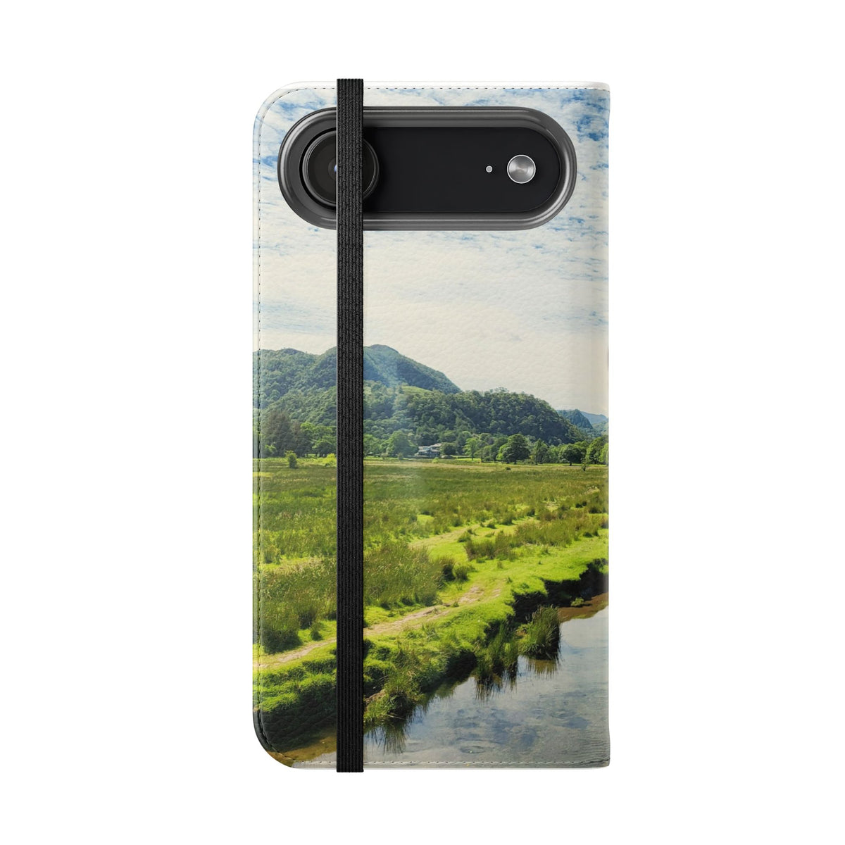 Lovely water Flip Phone Case — Nature Wallet Cover with Card Slots