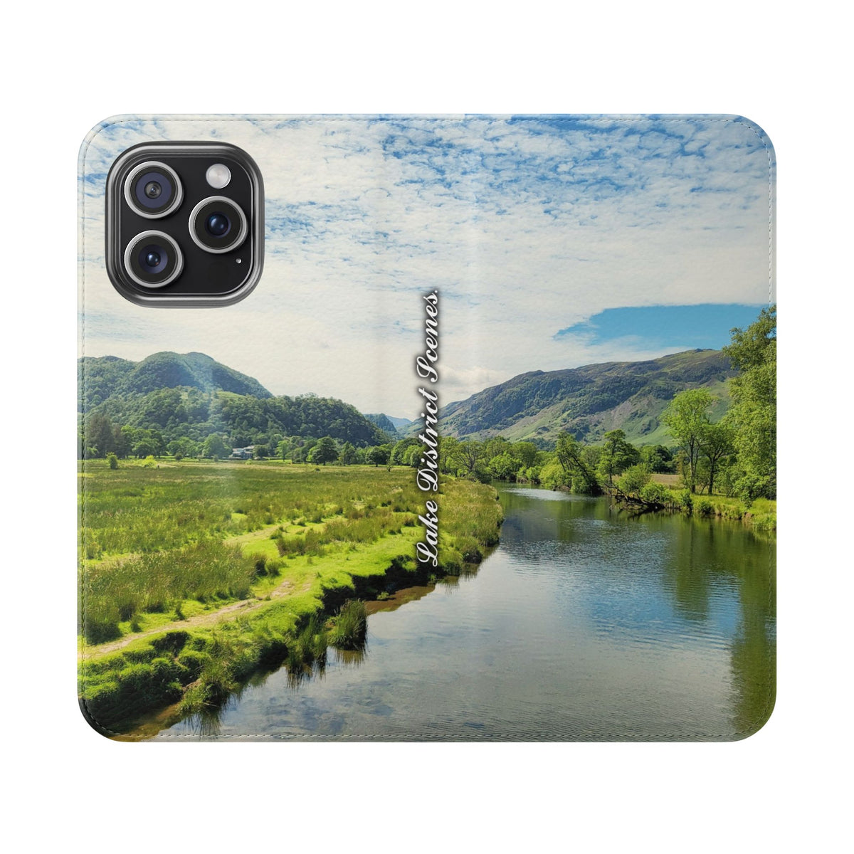 Lovely water Flip Phone Case — Nature Wallet Cover with Card Slots