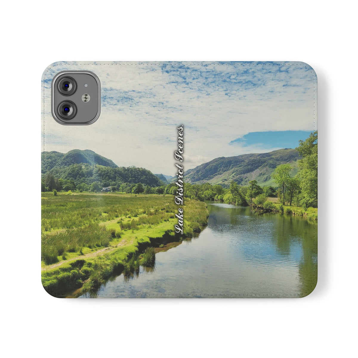 Lovely water Flip Phone Case — Nature Wallet Cover with Card Slots
