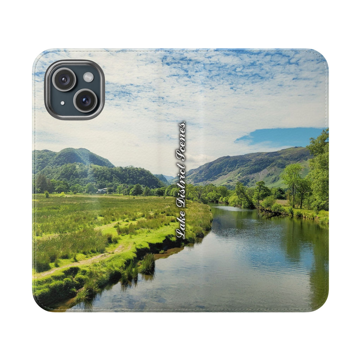 Lovely water Flip Phone Case — Nature Wallet Cover with Card Slots