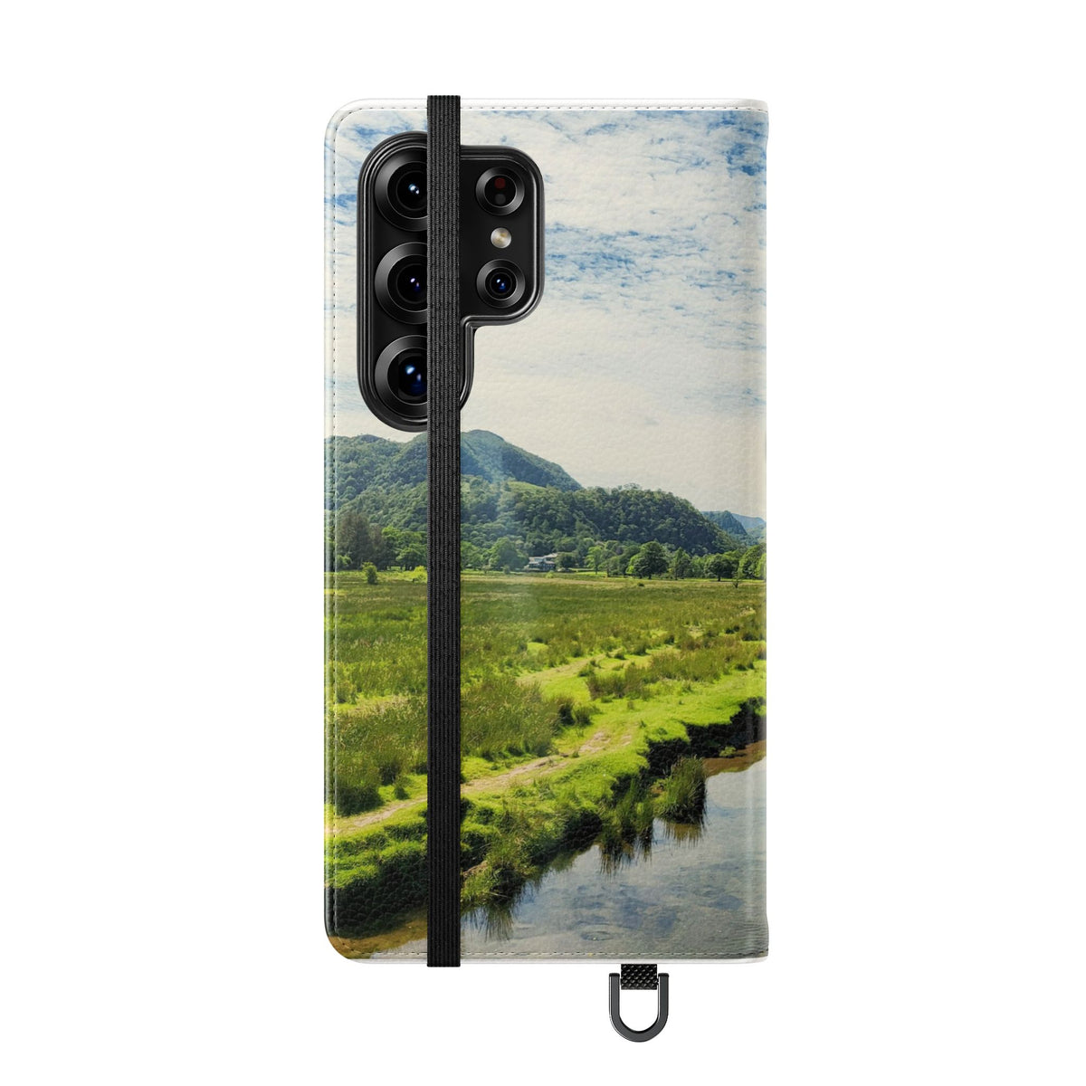 Lovely water Flip Phone Case — Nature Wallet Cover with Card Slots