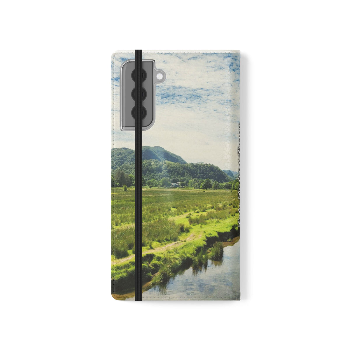 Lovely water Flip Phone Case — Nature Wallet Cover with Card Slots
