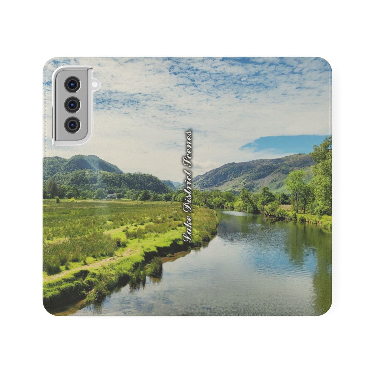 Lovely water Flip Phone Case — Nature Wallet Cover with Card Slots
